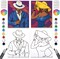 2 Pack Paint and Sip Canvas Painting Kit Pre Drawn Canvas for Painting for Adults
